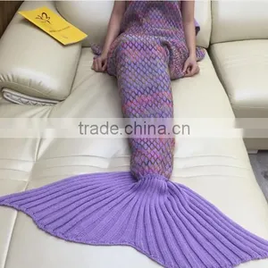 2017 New Arrival Hotsale Adult Knitted Mermaid Tail Blanket thumbnail-3