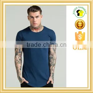 Mens Hot Sale Custom t Shirts 100% Cotton Curved Hem T-shirts Slim Fit t Shirt Bulk thumbnail-1