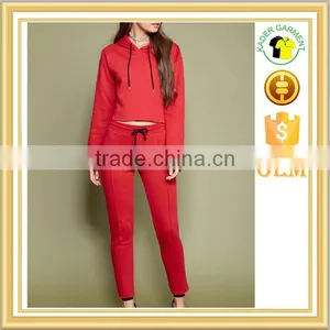 2016 Hot Sale Women Pullover Plain Latest Design Tracksuit thumbnail-1