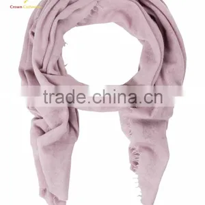 Knitted Lady Printed Cashmere Wool Scarf thumbnail-5