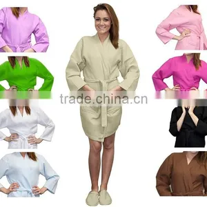 Women Waffle Spa Bathrobe thumbnail-1
