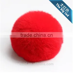 Brand New Rabbit Fur Pom Ball Keychain With High Quality Tmq-157 thumbnail-1