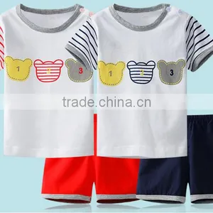 2016 Best Selling Infant Clothes Boys and Girls Toddler Suits Cheap Baby Girl Two-piece Garment thumbnail-1