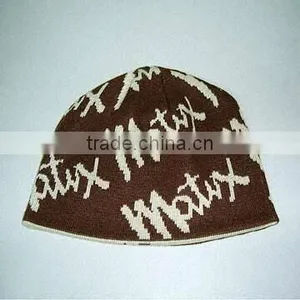Jacquard Beanie Cap With Double Layer, Made of 100% Acrylic thumbnail-1