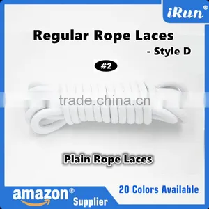 Neon Orange Color Polyester Rope Lace - Round Yeezy Laces Regular Plain Rope Lace - Street Style Customized Length Rope Bootlace thumbnail-2