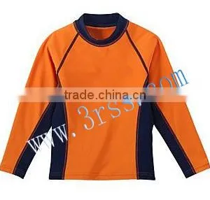 Children's Long Sleeve Rash t Shirt Orange thumbnail-1