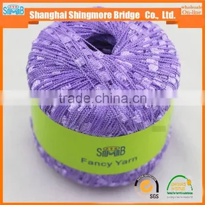 China Knitting Yarn Supplier Cheap Wholesale Oeko-tex Standard Quality Matallic Ladder Yarn Knitting Scarf Yarn thumbnail-5