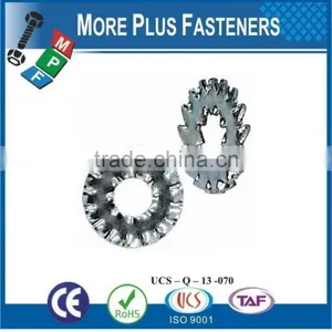 Made in Taiwan Stainless Steel Carbon Steel External Internal Tooth Star Lock Washer Passivated Zinc Plated thumbnail-2