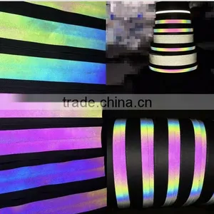 hi Vis 3m Fluorescent Clear Pink Reflective Elastic Webbing Tape thumbnail-1