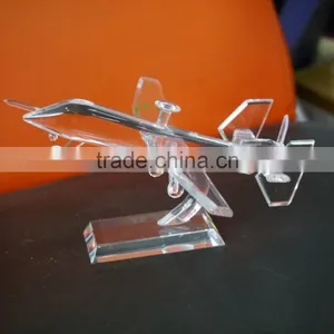 Noble Customized Made Crystal Airplane Model With Logo and Text Engraved Free thumbnail-1