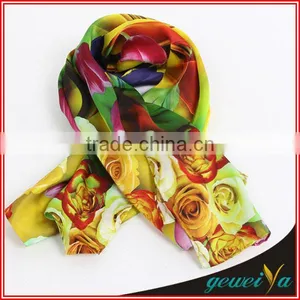 No MOQ Digital Printed 100% Twill Silk Scarf thumbnail-1