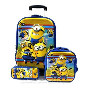 3D EVA Trolley School Backpack Set,wheeled Rolling Bag, Three Piece With Lunch Bag,pencil Box thumbnail-4