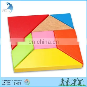 Kids Educational Brilliant Custom Printing Colorful 7 Piece Wooden Puzzle Toy Small Jigsaw Puzzle thumbnail-1