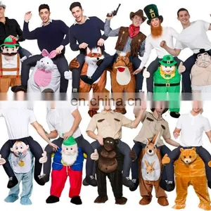 Funny Adult Piggyback Ride On Pick Me Up Costume Dinosaur Costume thumbnail-4