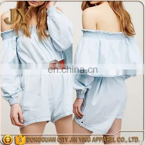 Sticthing Finish One Piece Long Sleeves Jumpsuits Sexy Ladies Jumpsuit 2014 Sexy Womens Off-shoulder Playsuit thumbnail-1