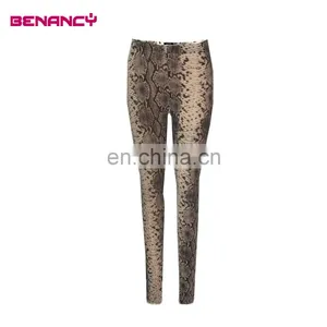 2016 Lady Snake Skin Print Knit Pant Legging thumbnail-1