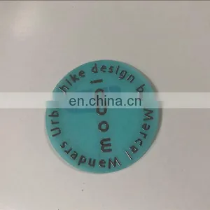 Thin Metallic Chrome Silver Round Adhesive Sticker thumbnail-2