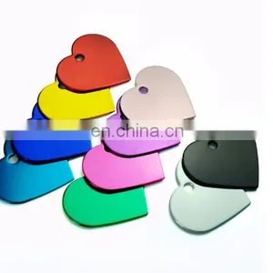 Heart Shape Front Back Engraving Aluminum Pet ID Tags for Dogs and Cats thumbnail-5