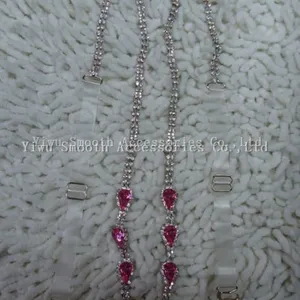 Decorative Fashion Metal Jewelry Crystal Bra Rhinestone Shoulder Strap Women thumbnail-2