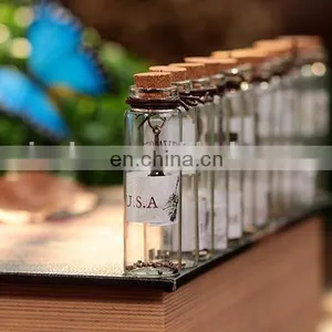 Antique Metal Pendant Charms Wishing Bottle Cork Creative Mini Glass Bottle With Charms thumbnail-5