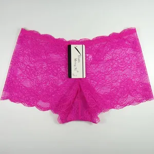 Yun Meng Ni Sexy Underwear Transparent Lace Women Boyshorts Mature Panty Lingerie For Women thumbnail-3