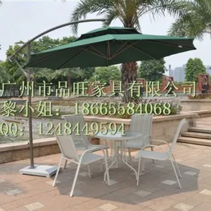 Restaurant Polyester 3.5m*3.5m Brushed Outdoor Umbrella Aluminium Frame thumbnail-2