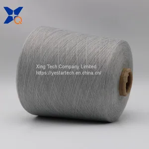 Grey Yarn Ne21/1ply 30% Stainless Steel Fiber Blended With 70% Polyester Fiber Ring Spun Yarn -XT11818 thumbnail-1