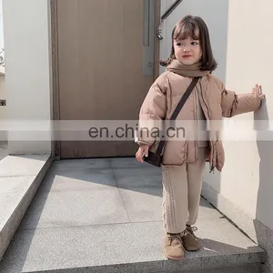 Hot Selling High Quality Kids Down Coats Black Fashion Wholesale Baby Girls Winter Clothes thumbnail-2