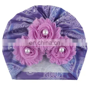 Baby Girl Hat Flower Turban Hat Kids Beanie Baby Hat for Girls Hats Baby Cap Infant Accessories thumbnail-2