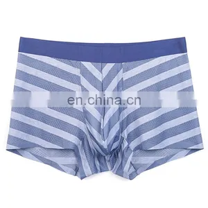 Polyester Nylon Colorful Hot Breathable Sexy Wide Stripe Boxer Black Men'S Briefs Underwear thumbnail-3