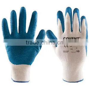 Blue Latex Coated Glove Crinkle Finish thumbnail-1