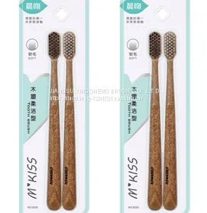 Natural Straw Toothbrush With Carbn Fiber Bristle 2PCS for Adult thumbnail-1