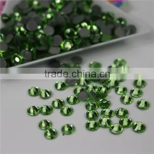 Top Quality Wholesale Peridot Flatback Style Hotfix Heat Rhinestone Transfer for Bags Saree Weddingdress thumbnail-2
