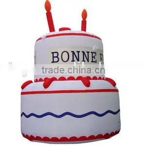 Huge White Inflatable Birthday Cake thumbnail-1
