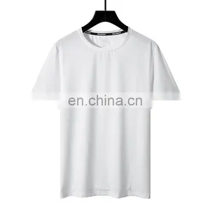 Mens Custom Solid Color Plus Size Casual Quick Dry Dress T Shirt thumbnail-3