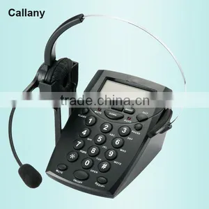 Black Call Center Phone Dialpad Headset Telephone With Tone Debug thumbnail-1