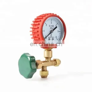 Sistema de refrigeração HVAC, ar condicionado automático, conjunto de manômetros de coletor único de latão CT-488 para recarga de ar condicionado AC com R134A, R22, R12, R502, R410A, R404 thumbnail-4