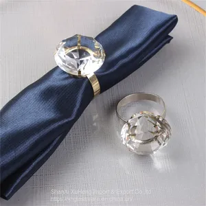 Hot Sale Acrylic Crystal Big Diamond Ring Proposal Crafts Big Napkin Ring Creative Decoration Valentine's Day thumbnail-2
