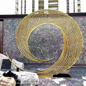 Stainless Steel Manufacturer Stainless Steel Mirror Sculpture Park Square Landscape Sculpture Ornament Metal Sculpture thumbnail-4