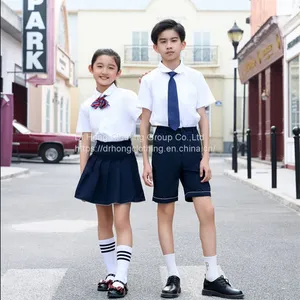 2023 New School Uniforms Children Summer Polo Shirt thumbnail-2