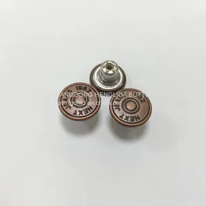 2023 Customized Wholesale Plating Brass Cowboy Button Jeans Buttons for Jeans Clothing thumbnail-2