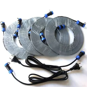 Self Regulating Temperature Deicing Heating Trace Cable Freeze Protected Water Pipe Heating Cable With Plug thumbnail-1