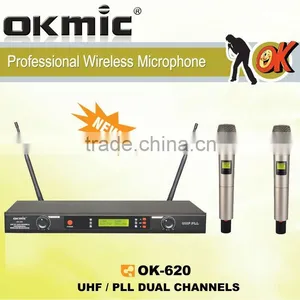 OK-620 Dual Channels/UHF PLL 32/99 Channels Microphone thumbnail-1