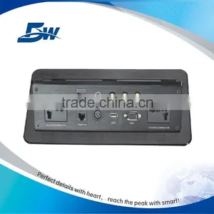 Aluminum Electric Power Pop Up Table Top Power Outlet USB thumbnail-1