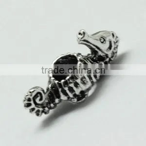 Lead Free Nickle Free Zinc Alloy Pdora Seahorse Jewelry Hole Beads for Bracelets and Necklace thumbnail-3