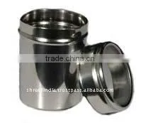 Stainless Steel Spice Jar / Tin With Clear Lid thumbnail-1