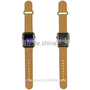 LP1427 Brown Smart Silicone Strap Digital Movement LED Watch thumbnail-5
