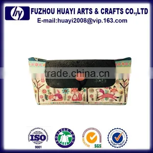 Wholesale Colorful Rectangle Custom Printed Cotton&pu Pencil Case With Zipper thumbnail-5