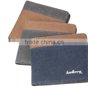 New High Quality Bifold Canvas Wallet Credit Card Holder Canvas Purse thumbnail-1