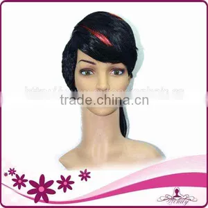 Fast!Fast!DHL Shippment Highlights Short Long Hairstyles Synthetic Wig thumbnail-1